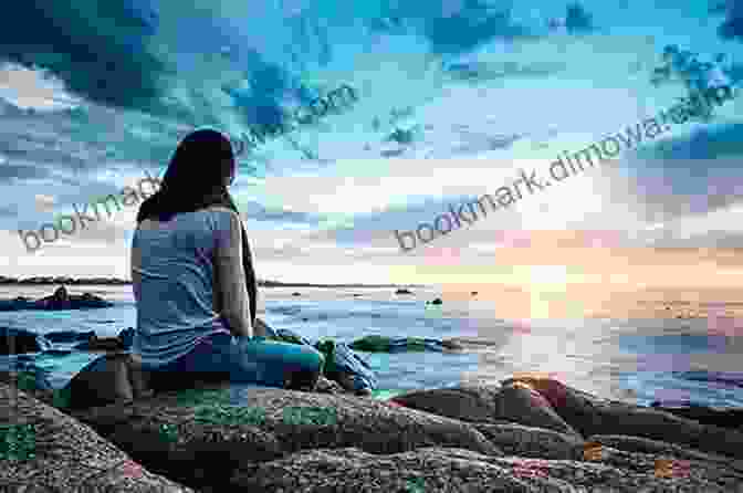 A Woman Sitting On A Rock, Gazing Out At The Ocean On Anderson Island Island Year: Anderson Island Puget Sound