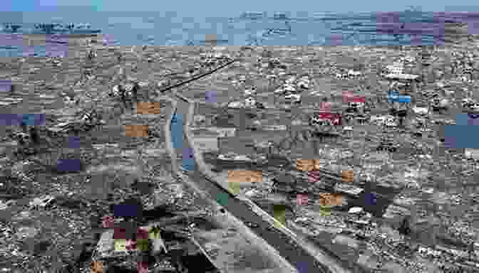 An Aerial View Of A Coastal Area Ravaged By A Tsunami, Showing Destroyed Buildings And Boats Scattered Across The Landscape. Ate The Dog Yesterday: Maritime Casualties Calamities And Catastrophes