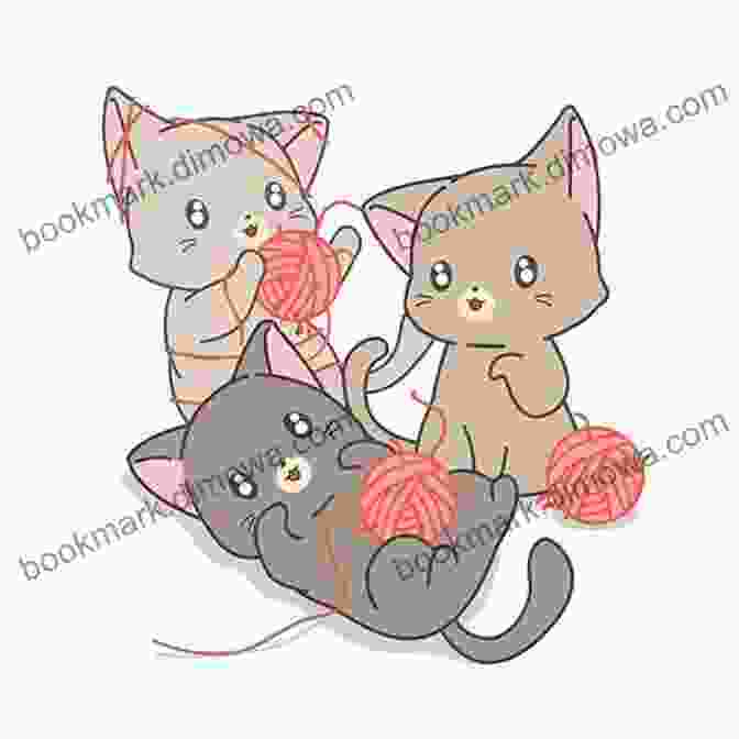 Illustration From Three Little Kittens Featuring The Three Kittens Playing With A Ball Of Yarn Three Little Kittens Barbara McClintock