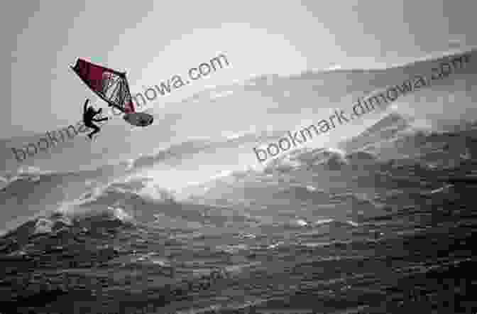 Richard Jenkins Windsurfing Amidst Towering Waves During His Round Britain Expedition Long Standing Ambition: The First Solo Round Britain Windsurf